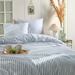 Copripiumino e due federe in cotone (240 x 220 cm) Linea Blu
