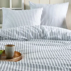 Copripiumino e due federe in cotone (240 x 220 cm) Linea Blu