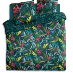 Copripiumino e due federe quadrate cotone (240 cm) Selva Multicolore