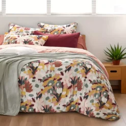 Copripiumino garza di cotone (240 x 220 cm) Azel Multicolore