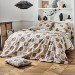 Copripiumino in cotone (300 x 240 cm) Arty Marrone seppia