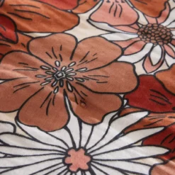 Copripiumino in garza di cotone (140 x 200 cm) Gaïa azalea Terracotta