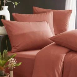Copripiumino in lyocell Tencel™ lavato (240 x 220 cm) Olivia Terracotta