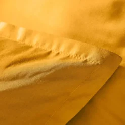 Copripiumino in percalle di cotone (280 x 240 cm) Cali Giallo senape