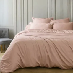 Copripiumino in satin di bambù (260 x 240 cm) Sienna Rose blush