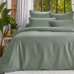 Copripiumino lyocell Tencel™ lavato (260 x 240 cm) Olivia Verde eucalipto