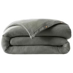 Copripiumino quadrupla garza di cotone (260 x 240 cm) Victoria x Gaïa Verde rosmarino