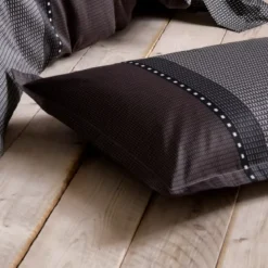 Copripiumino raso di cotone (240 cm) Enzo Nero