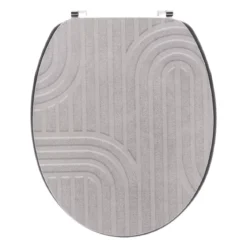 Copriwater in legno 18 pollici Minimalist Beige grigio