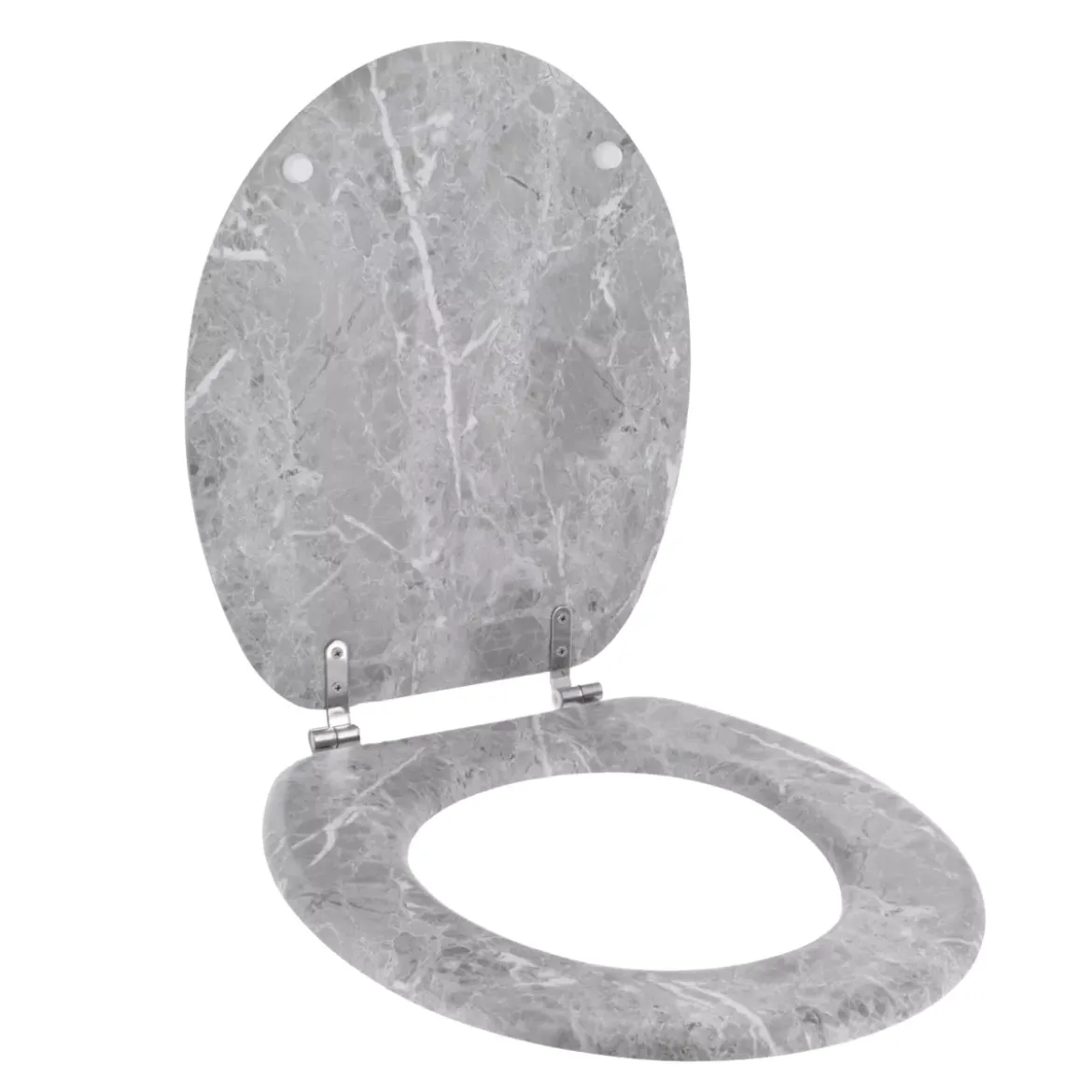 Copriwater 18 pollici MDF Effetto Marmo Grigio