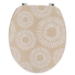 Copriwater WC 18 pollici MDF Ethnic Spirals Beige