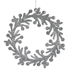 Corona di Natale da appendere Fogliame Argento