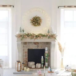 Corona di Natale Gigante luminosa Micro 1800 LED (D116 cm) Scintilli Argento e bianco caldo