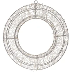 Corona di Natale luminosa 500 micro LED (D38 cm) Star Light Argento e bianco caldo