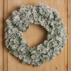 Corona di Natale Royal verde innevato 60 cm