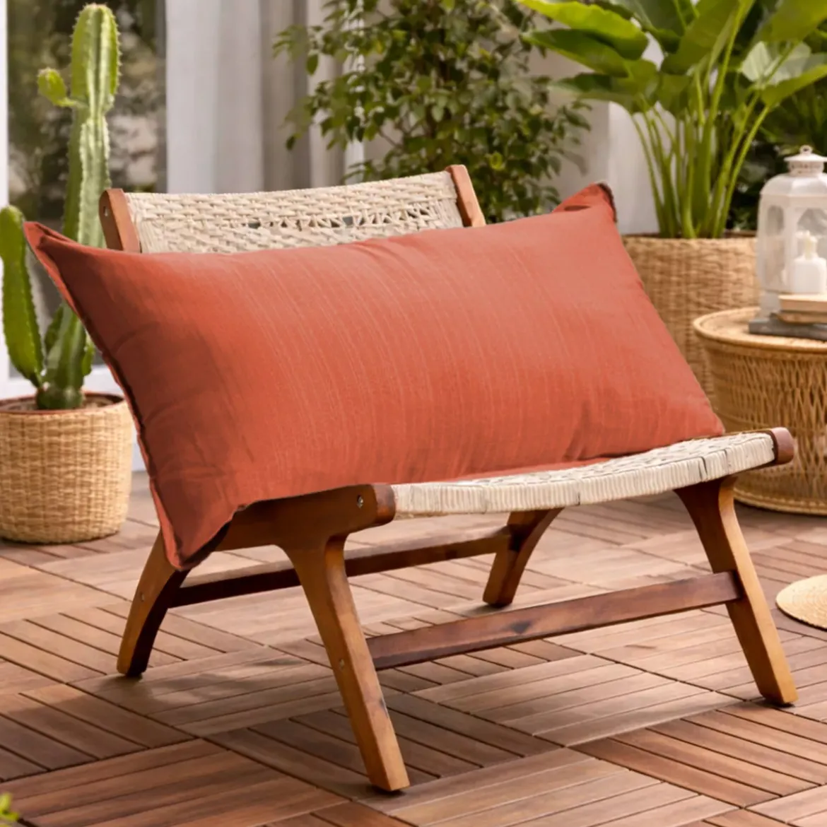 Cuscino da esterno rettangolare (50 x 80 cm) Sunset Terracotta