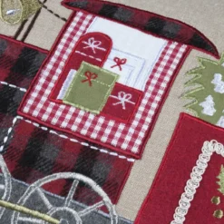 Cuscino di Natale cotone (40 x 60 cm) Vigilia di Natale Trenino Tortora