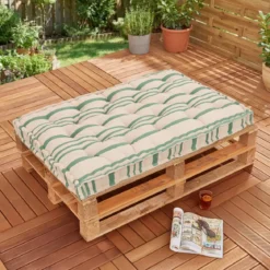 Cuscino per pallet da esterno rettangolare (120 x 80 cm) Nautira Verde