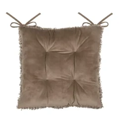 Cuscino per sedia quadrato bouclé (38 x 38 cm) Cosylife Tortora