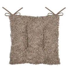 Cuscino per sedia quadrato bouclé (38 x 38 cm) Cosylife Tortora