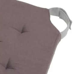 Cuscino per sedia quadrato con chiusura a strappo (38 x 38 cm) Duo Grigio scuro