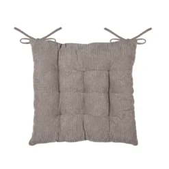 Cuscino per sedia quadrato in velluto (38 x 38 cm) Dandy Tortora