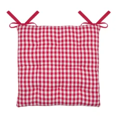 Cuscino per sedia quadrato in cotone (40 x 40 cm) Bardot Rosso