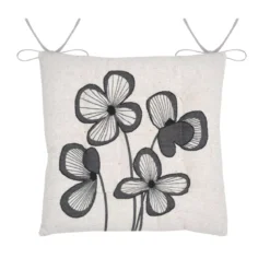 Cuscino per sedia quadrato in cotone (38 x 38 cm) Tilda Ecru