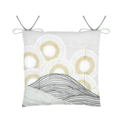 Cuscino per sedia quadrato in cotone (38 x 38 cm) Yuki Beige