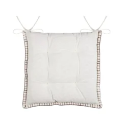 Cuscino per sedia quadrato in velluto (38 x 38 cm) Landry Tortora