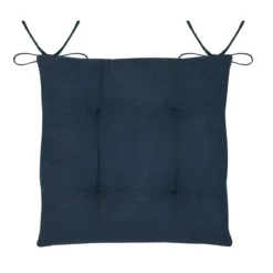 Cuscino per sedia quadrato in cotone (38x38 cm) Bordemer Blu navy