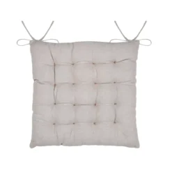 Cuscino per sedia quadrato in cotone (40 x 40 cm) Ornon Tortora