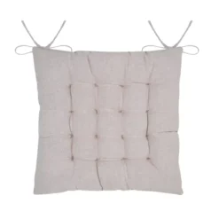 Cuscino per sedia quadrato in cotone (38 x 38 cm) Tilda Tortora