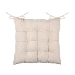 Cuscino per sedia quadrato in velluto (38 x 38 cm) Dandy Beige