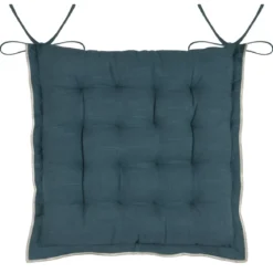 Cuscino per sedia quadrato in cotone (38 x 38 cm) Helios Blu
