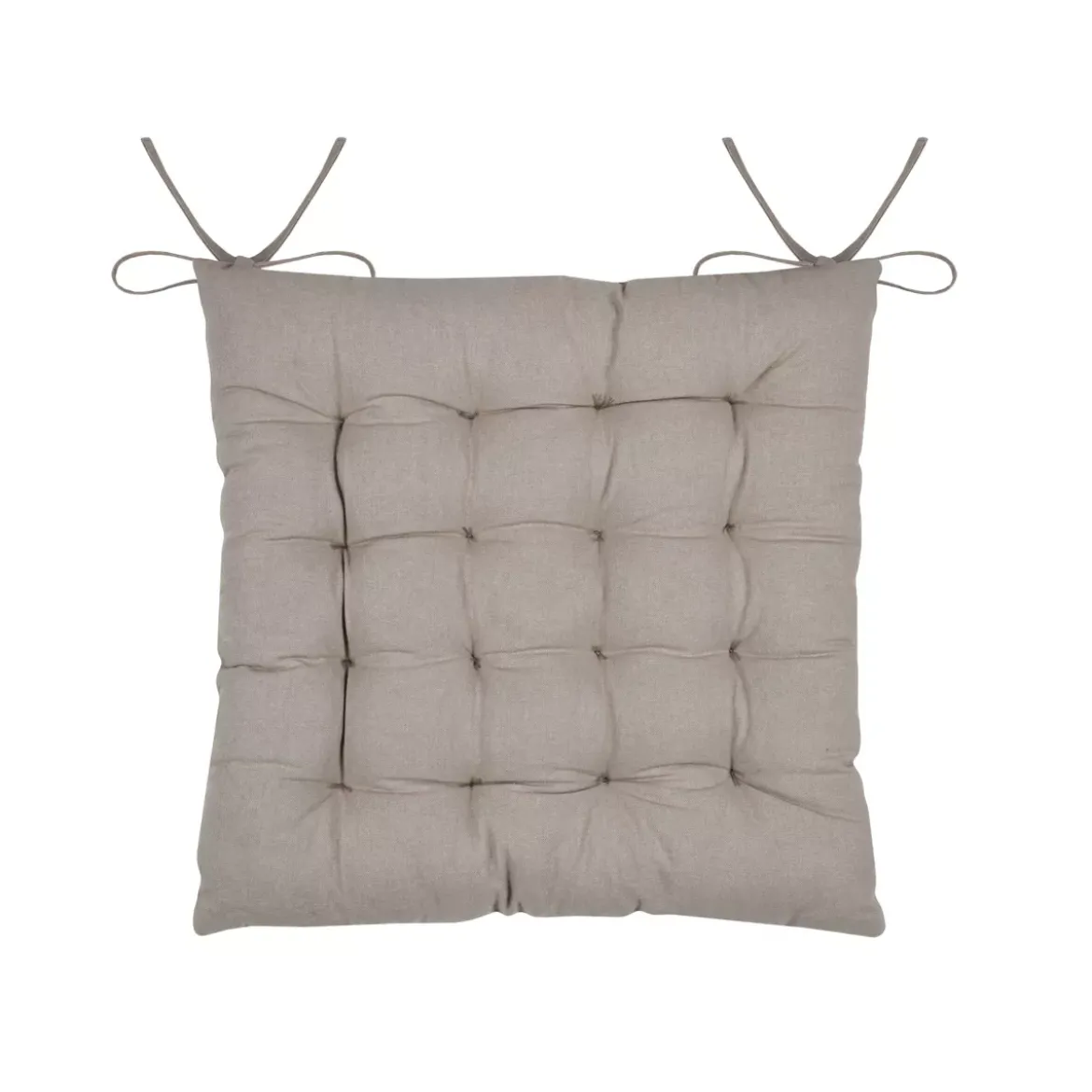 Cuscino per sedia quadrato in cotone (38 x 38 cm) Hemera Ecru