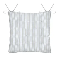 Cuscino per sedia quadrato in cotone (38 x 38 cm) Joséphine Grigio