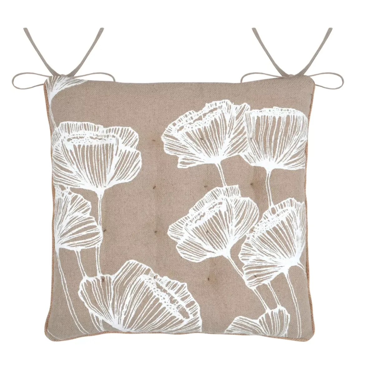 Cuscino per sedia quadrato in cotone (38 x 38 cm) Oriana Beige