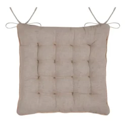 Cuscino per sedia quadrato in cotone (38 x 38 cm) Oriana Beige