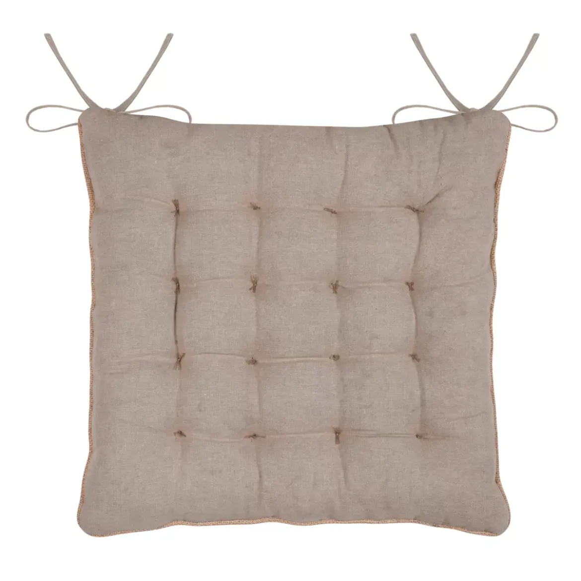 Cuscino per sedia quadrato in cotone (38 x 38 cm) Oriana Beige