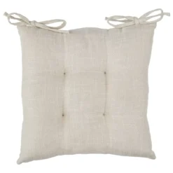 Cuscino per sedia quadrato (38 x 38 cm) Clem Beige lino