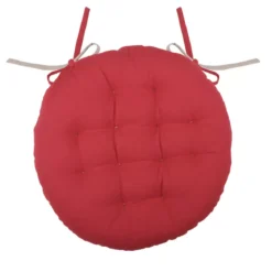 Cuscino per sedia rotondo Duo Rosso