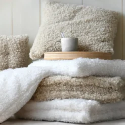 Cuscino quadrato bouclé (45 x 45 cm) Grignon Ecru