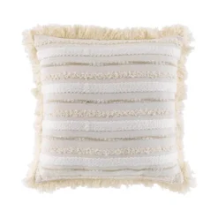 Cuscino quadrato cotone (40 x 40 cm) Atlas Ecru