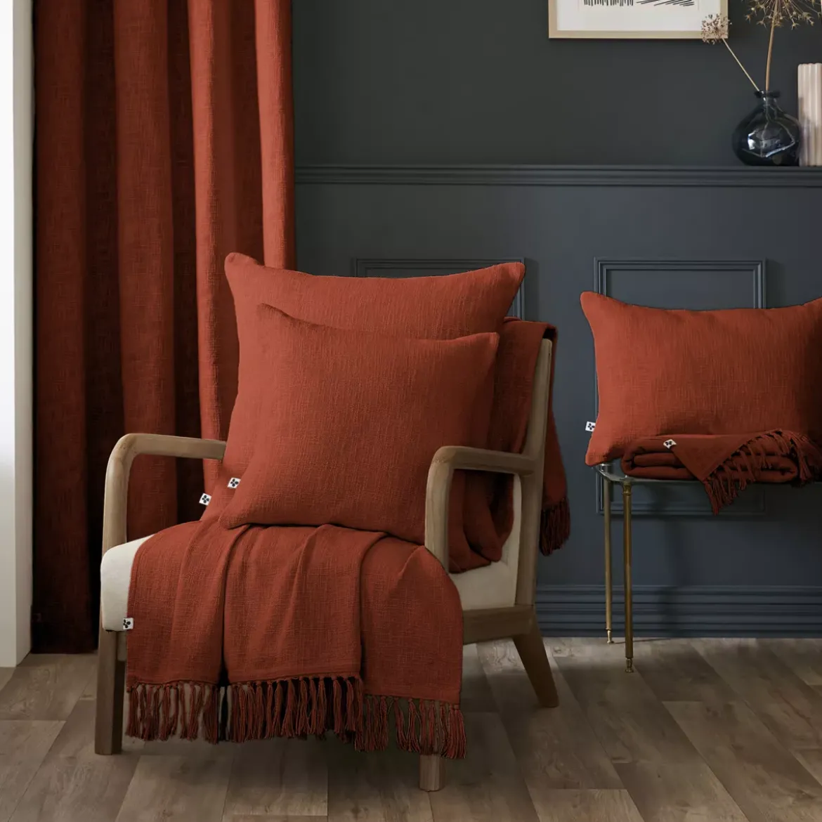 Cuscino quadrato cotone (60 x 60 cm) Sixtine Terracotta