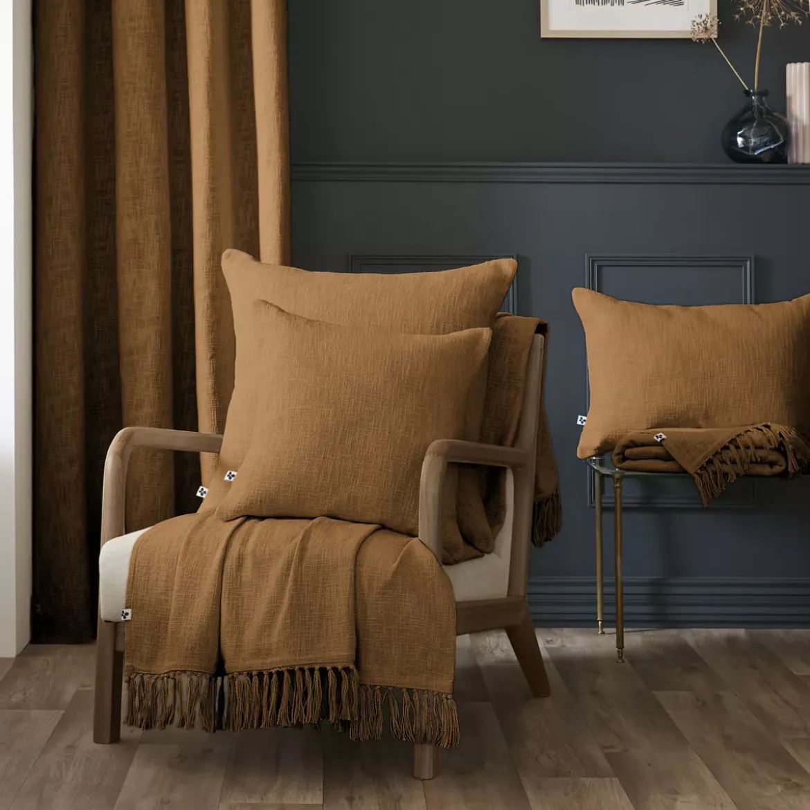 Cuscino quadrato cotone (45 x 45 cm) Sixtine Camel