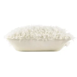 Cuscino quadrato ecopelliccia (45 x 45 cm) Pecora Ecru