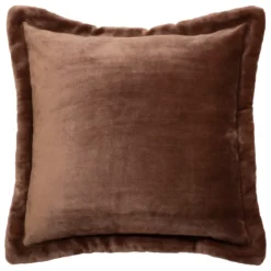 Cuscino quadrato flanella (53 x 53 cm) Cuddly Blu Marrone