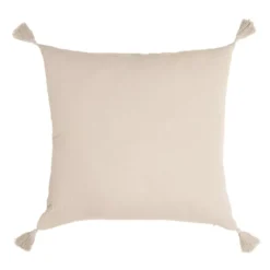 Cuscino quadrato garza di cotone (40 cm) Gaïa Beige pampa