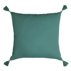 Cuscino quadrato garza di cotone (60 x 60 cm) Gaïa Blu ottanio
